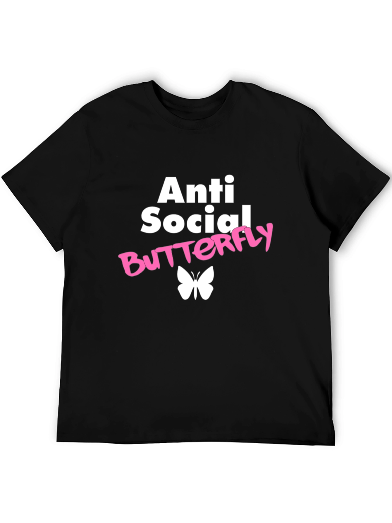 Anti Social Butterfly Graphic T-Shirt