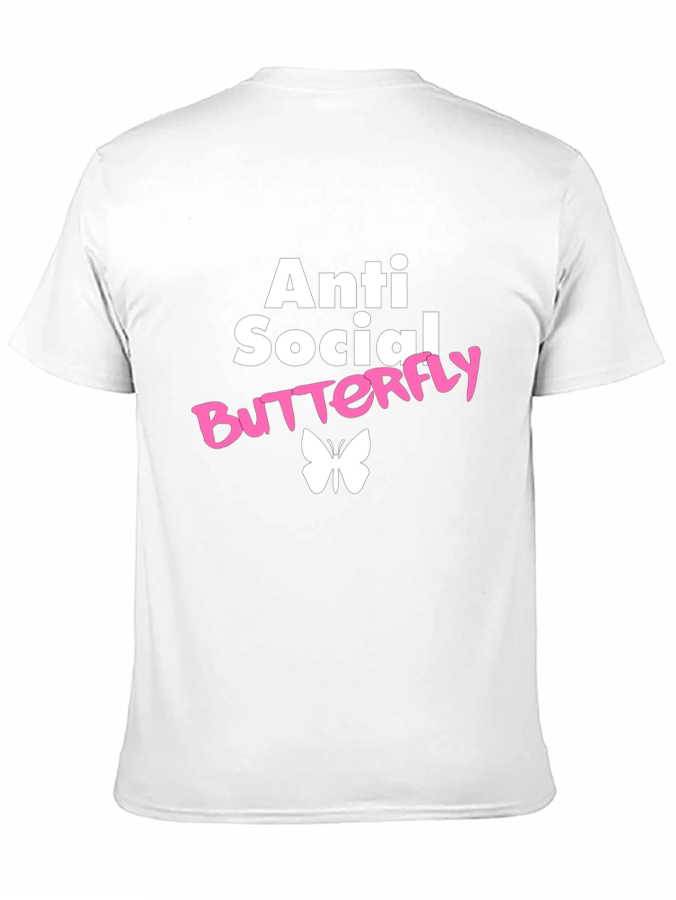 Anti Social Butterfly Graphic T-Shirt