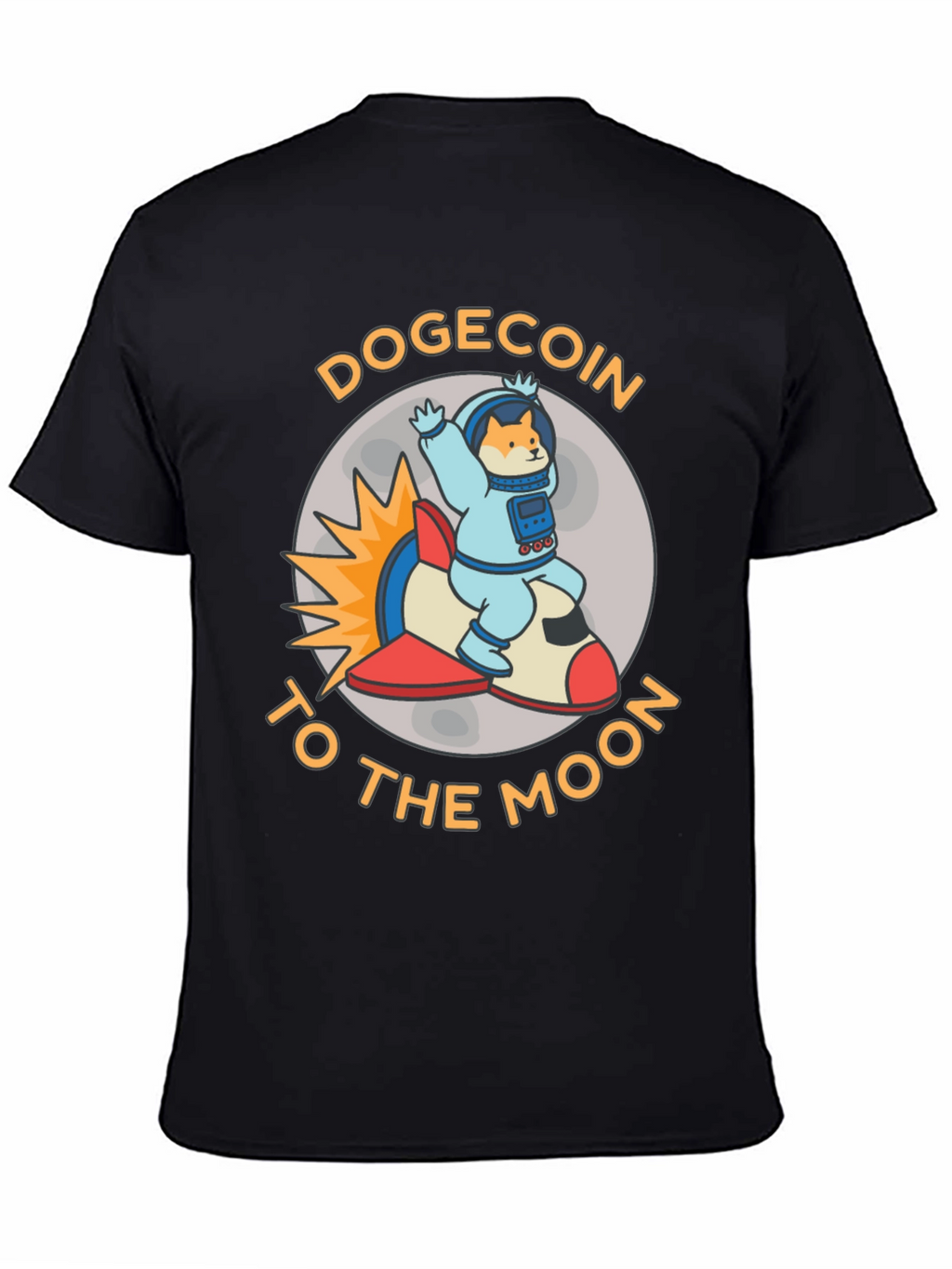 Dogecoin to the Moon Graphic T-Shirt