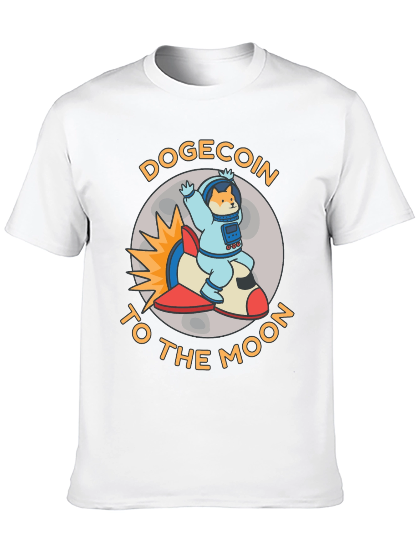 Dogecoin to the Moon Graphic T-Shirt
