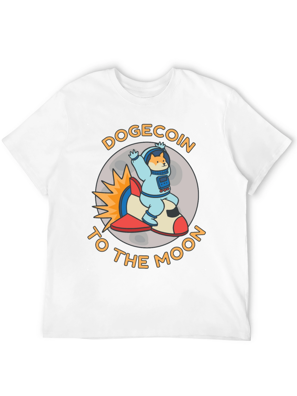 Dogecoin to the Moon Graphic T-Shirt