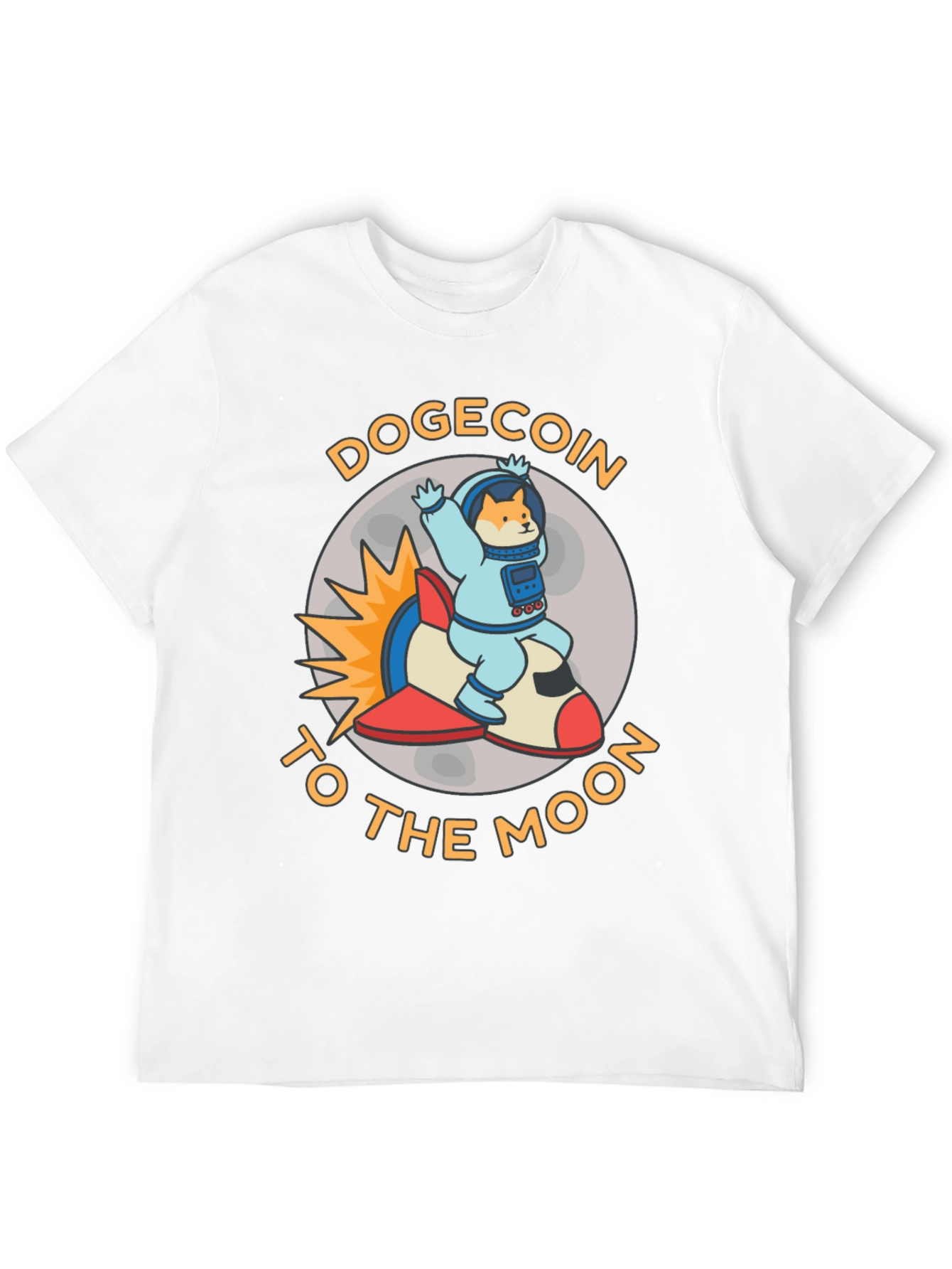 Dogecoin to the Moon Graphic T-Shirt