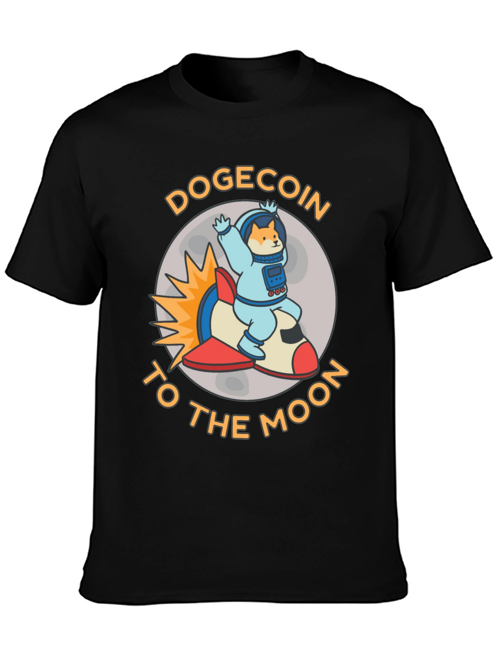 Dogecoin to the Moon Graphic T-Shirt