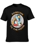 Dogecoin to the Moon Graphic T-Shirt