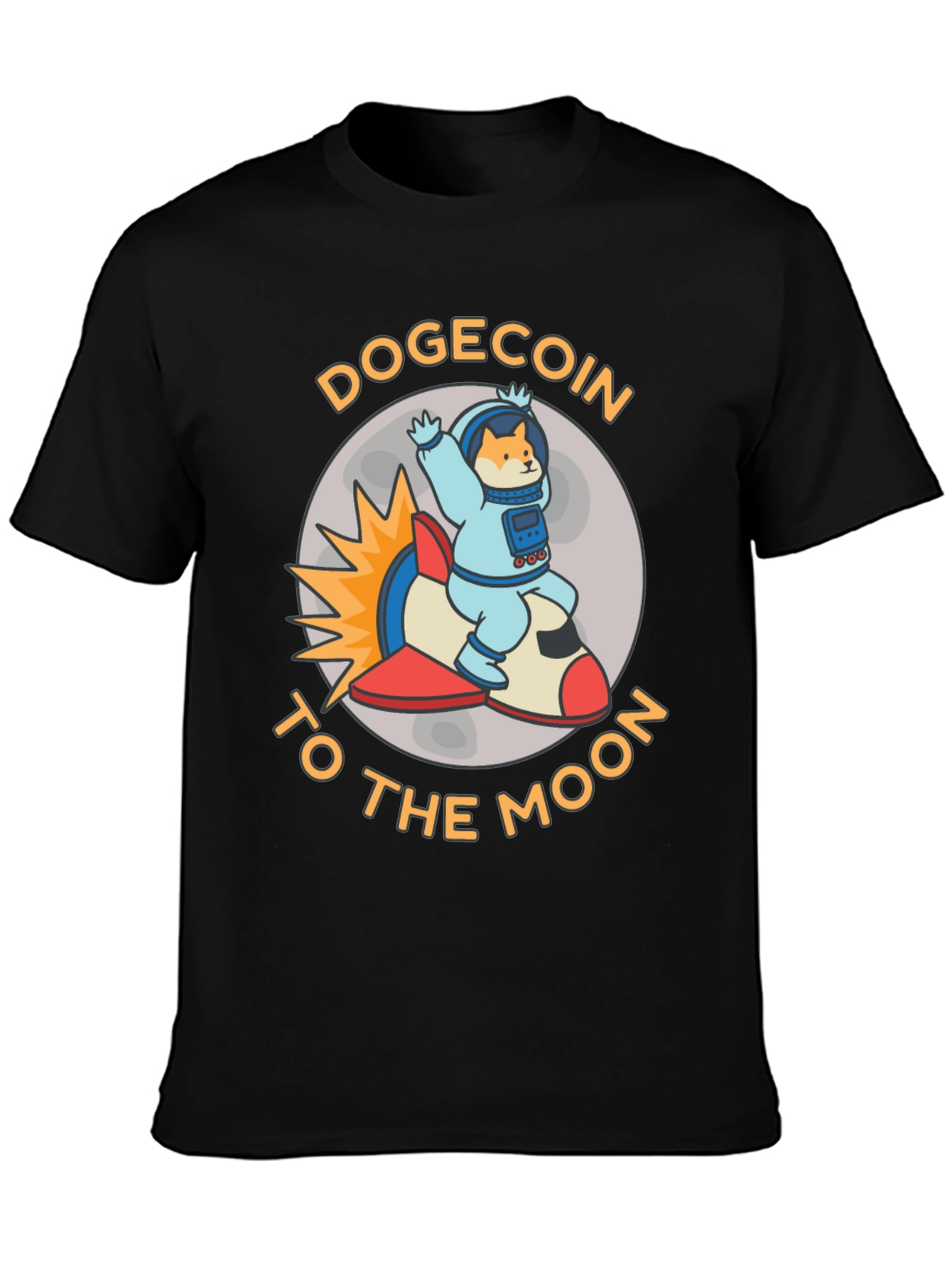 Dogecoin to the Moon Graphic T-Shirt