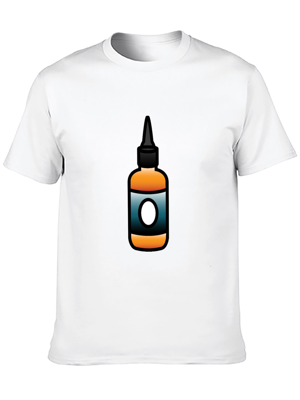 Mens Black T-Shirt with Bottle Graphic