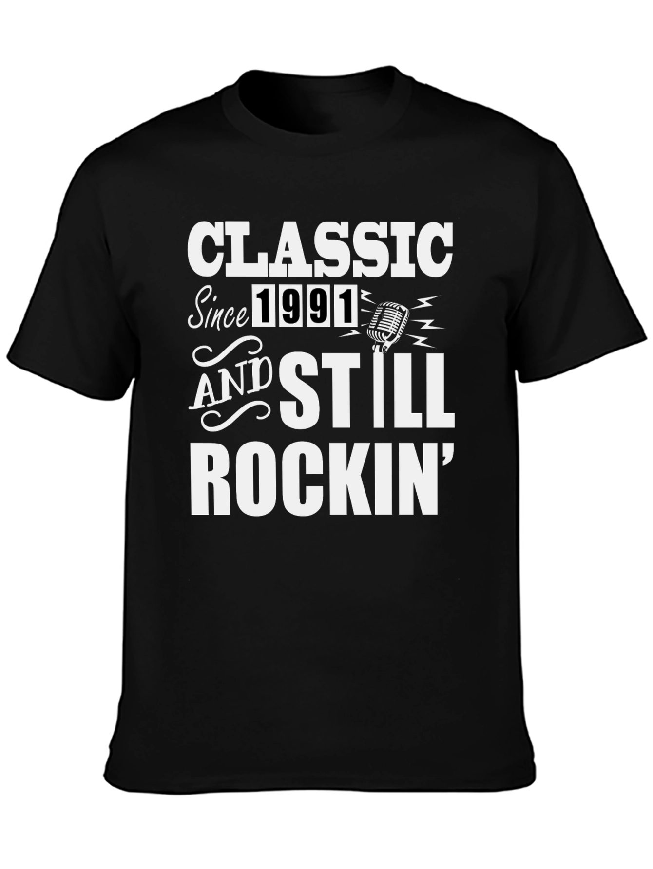 Classic Since 1991 Rockin Black T-Shirt