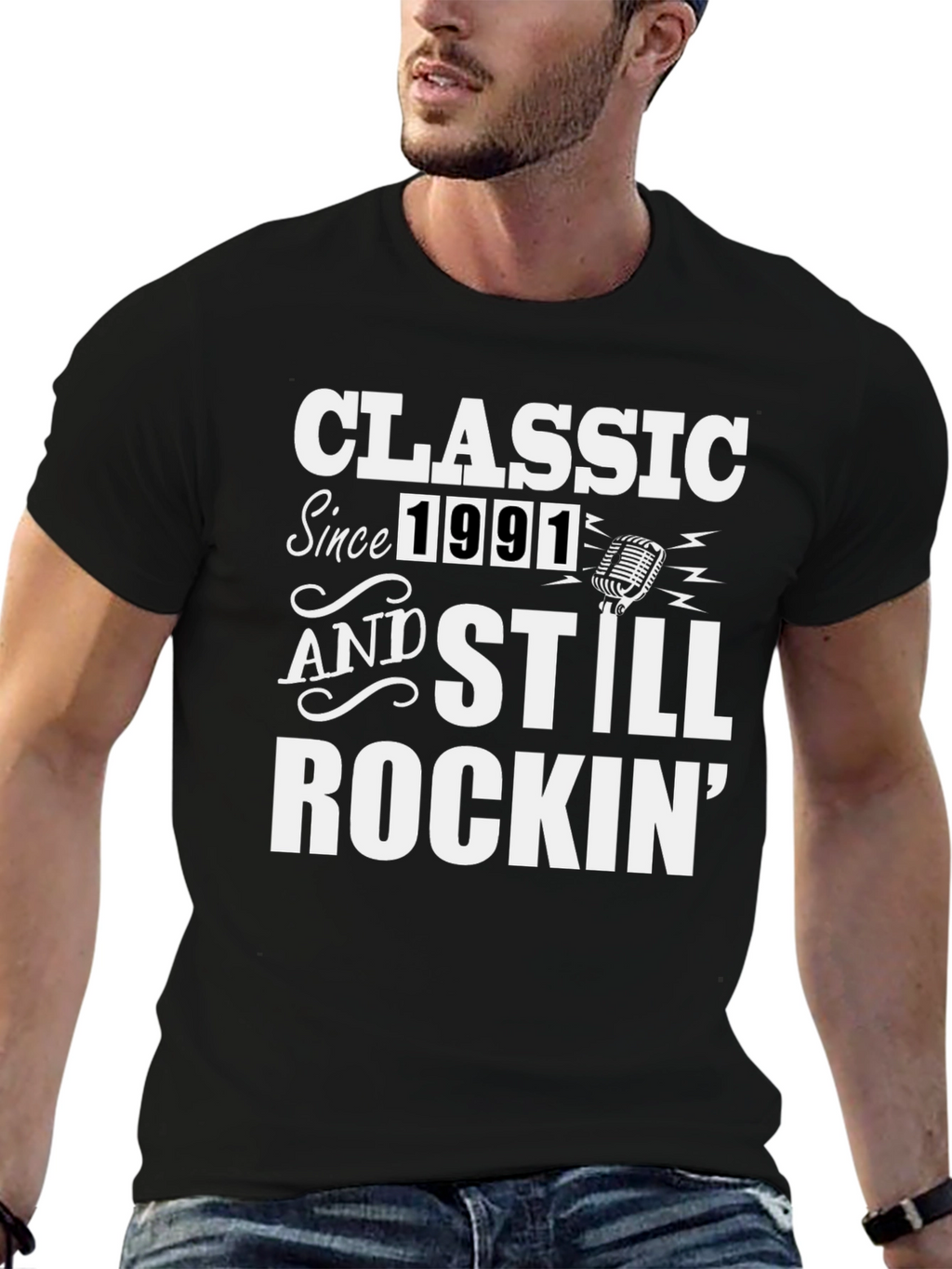 Classic Since 1991 Rockin Black T-Shirt