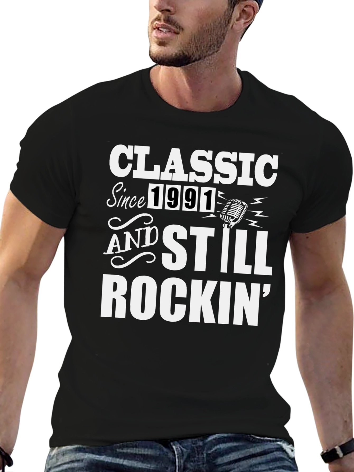Classic Since 1991 Rockin Black T-Shirt