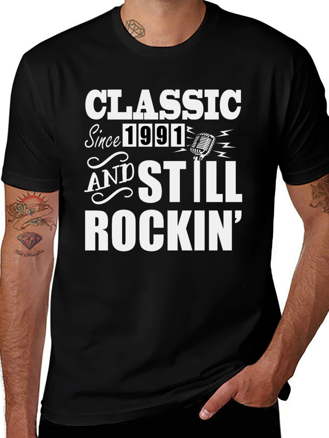 Classic Since 1991 Rockin Black T-Shirt