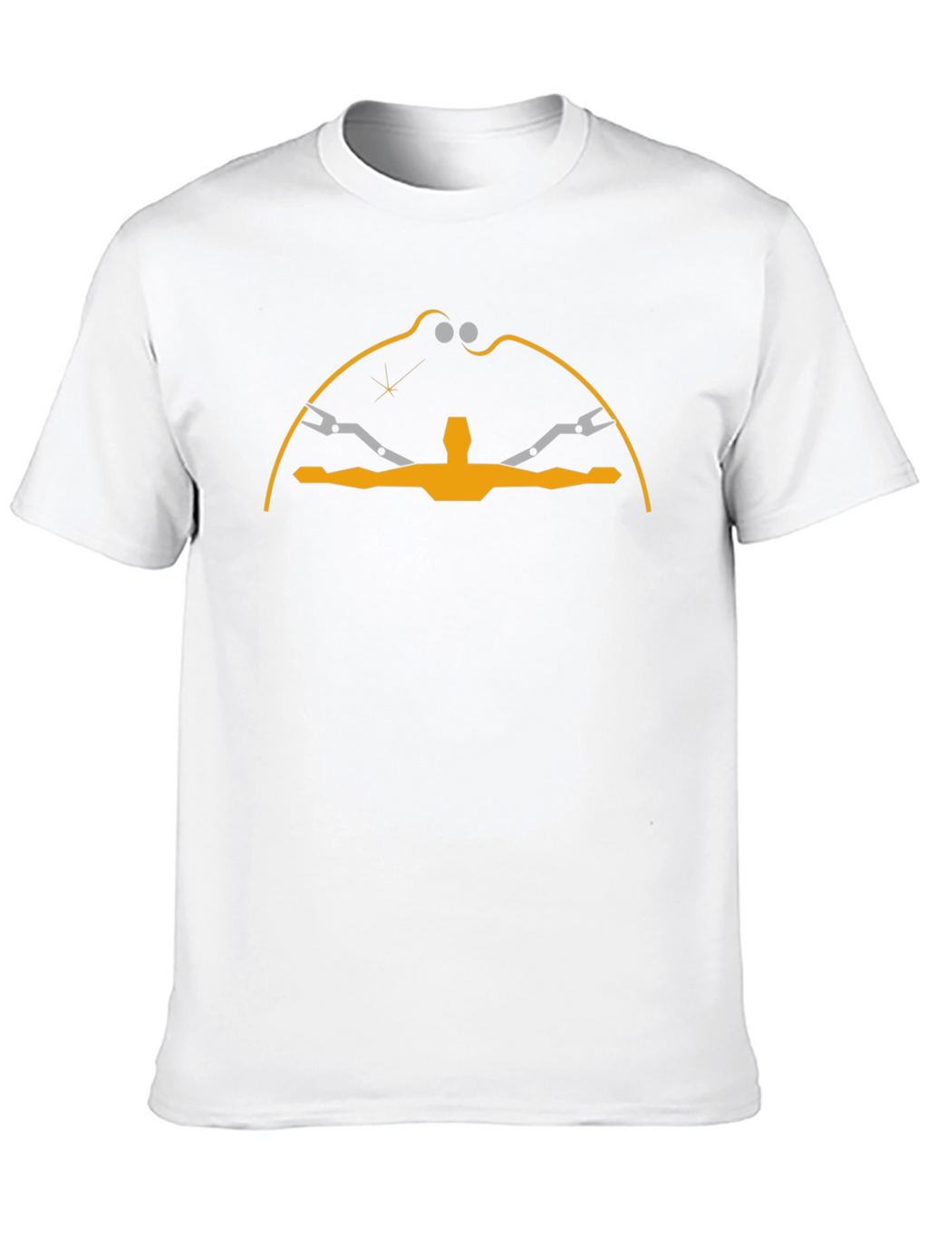 Abstract Robotic Figure Graphic Tee - Black