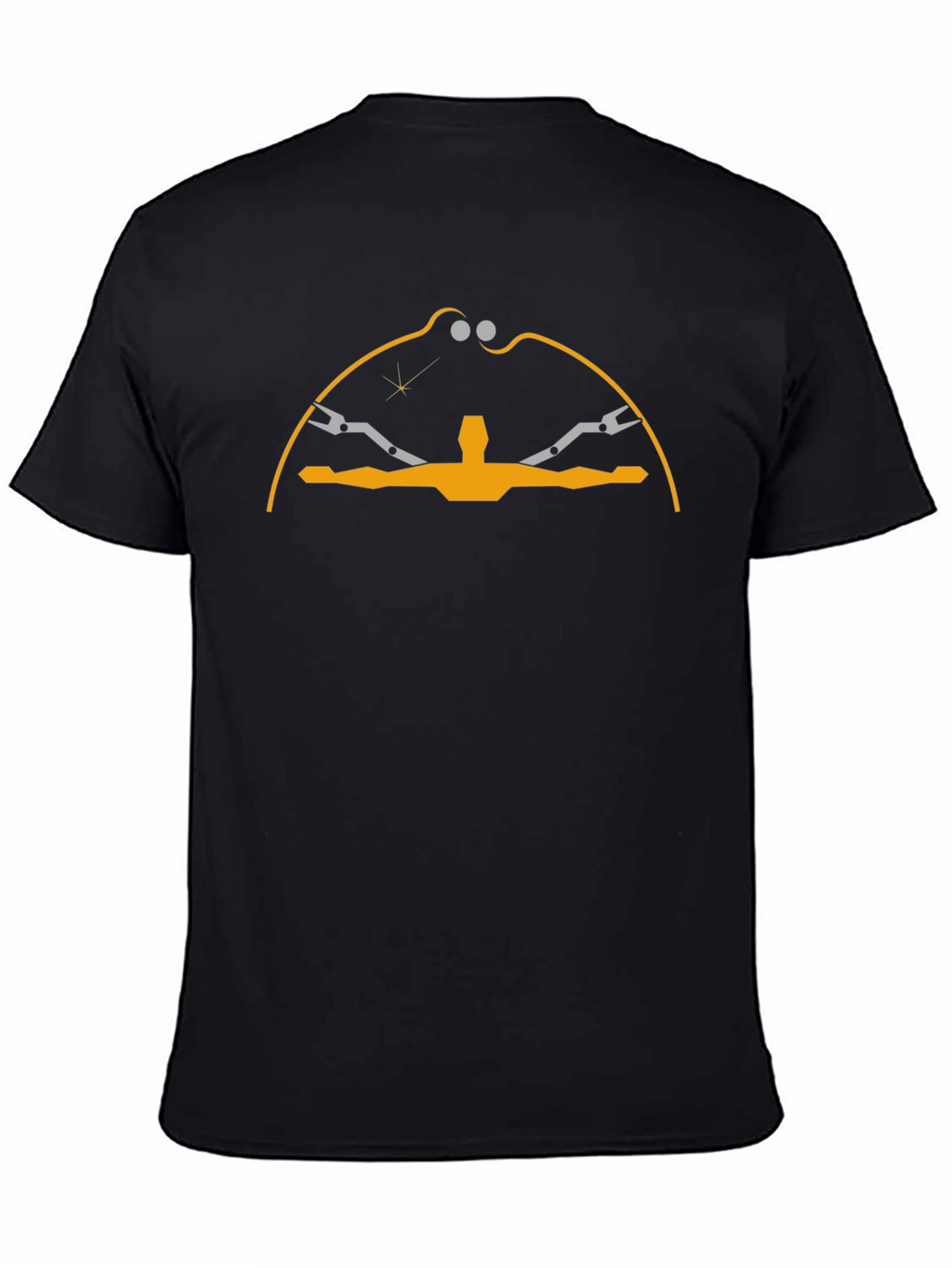 Abstract Robotic Figure Graphic Tee - Black