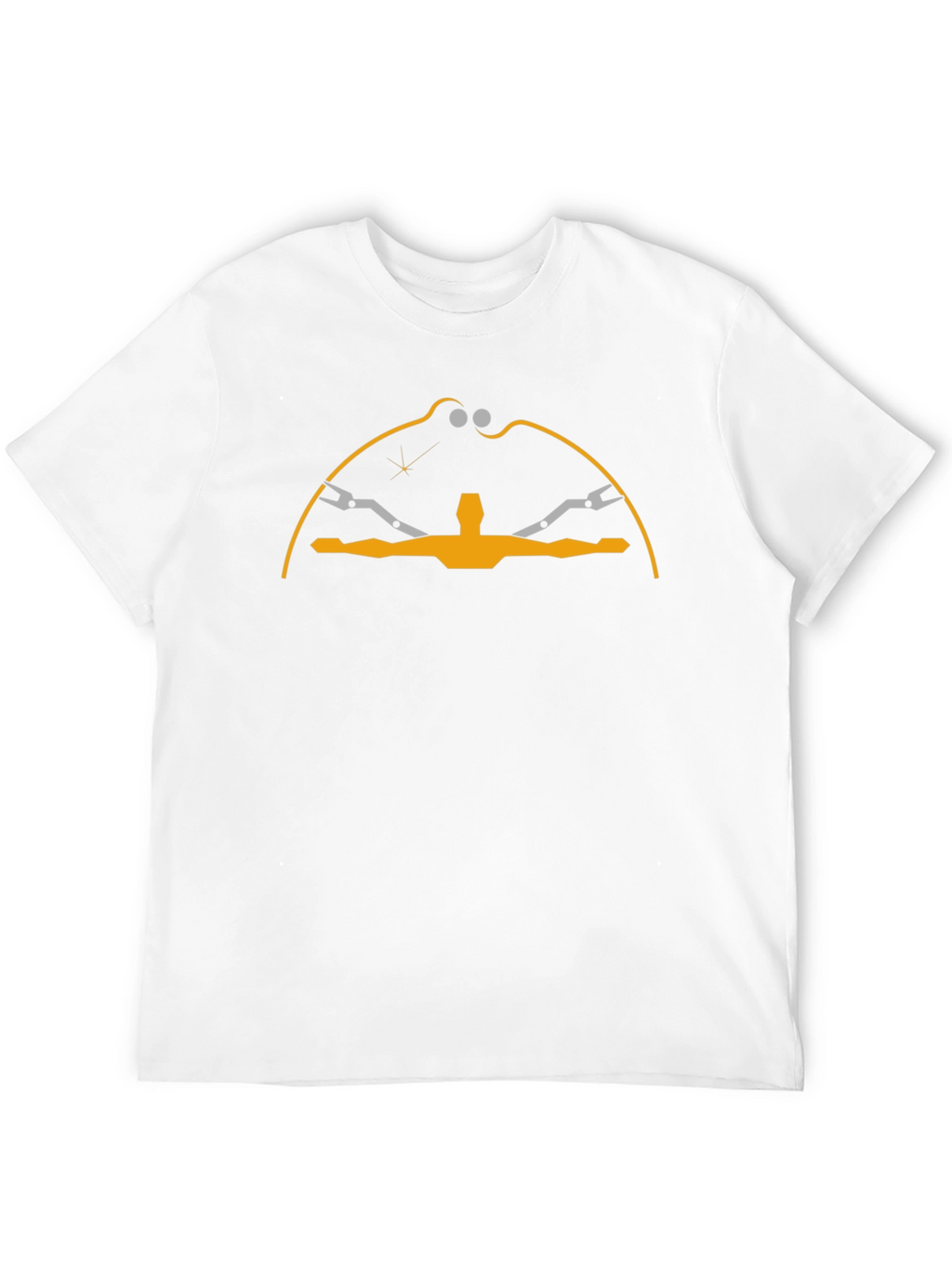 Abstract Robotic Figure Graphic Tee - Black