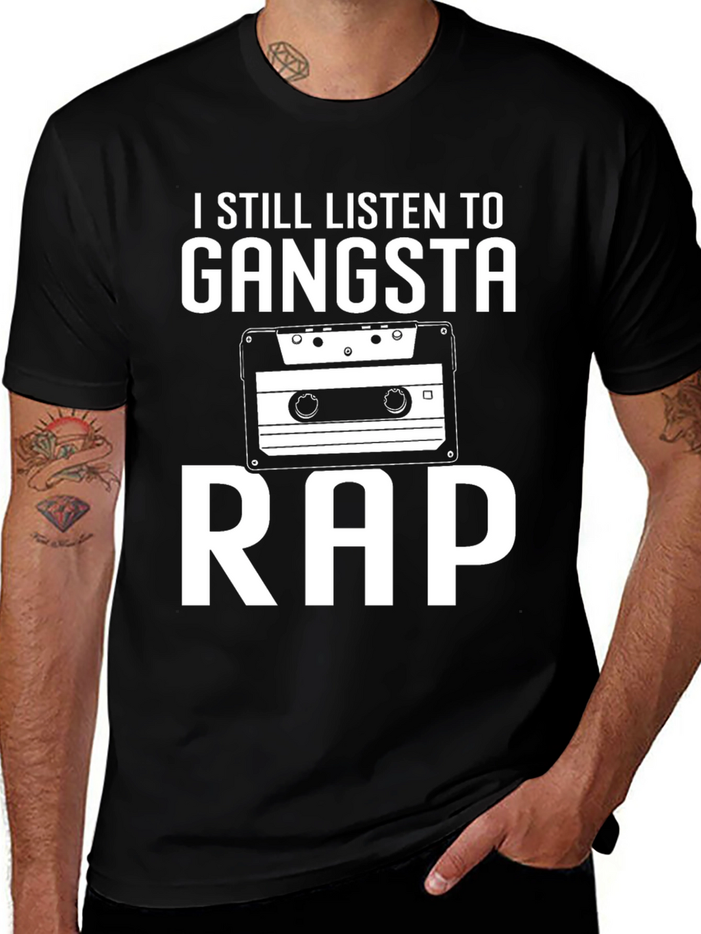 Gangsta Rap Cassette Graphic T-Shirt
