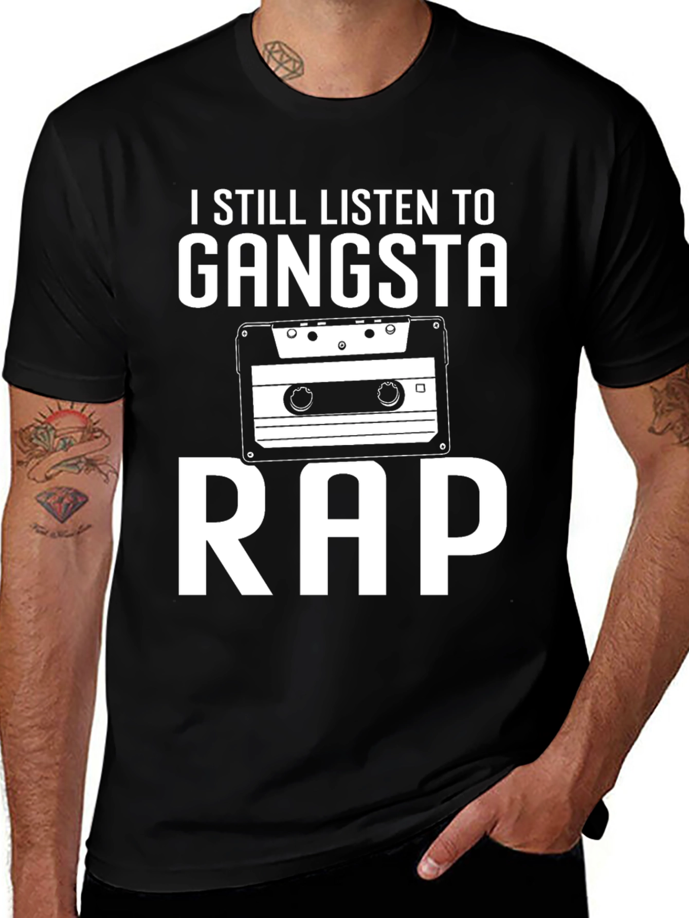 Gangsta Rap Cassette Graphic T-Shirt
