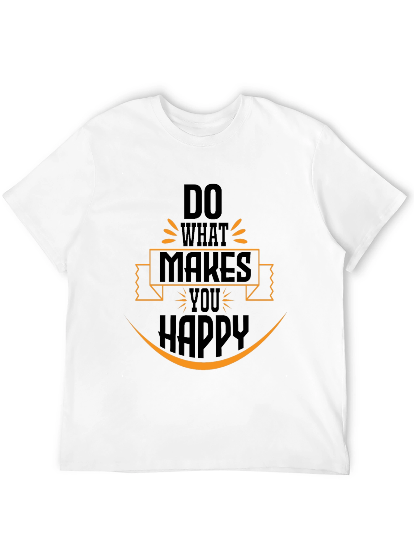 Do What Makes You Happy Graphic Black T-Shirt
