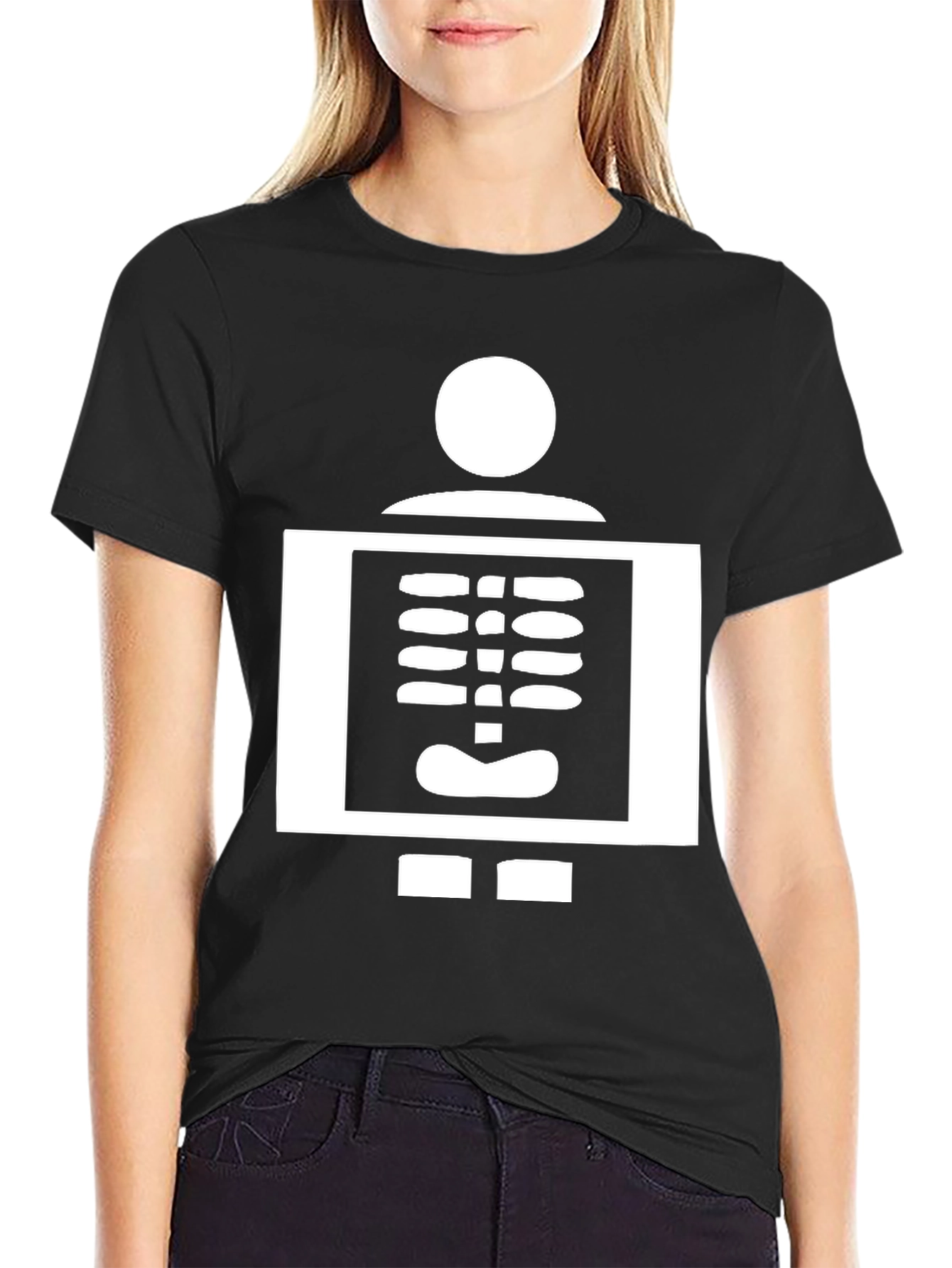X-Ray Skeleton Novelty Black T-Shirt