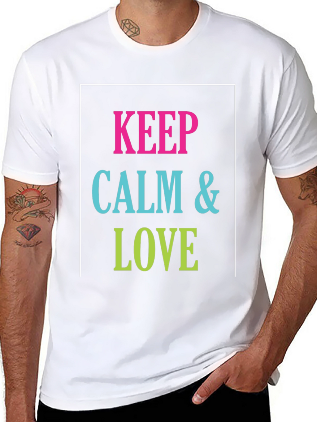 Keep Calm & Love Graphic T-Shirt