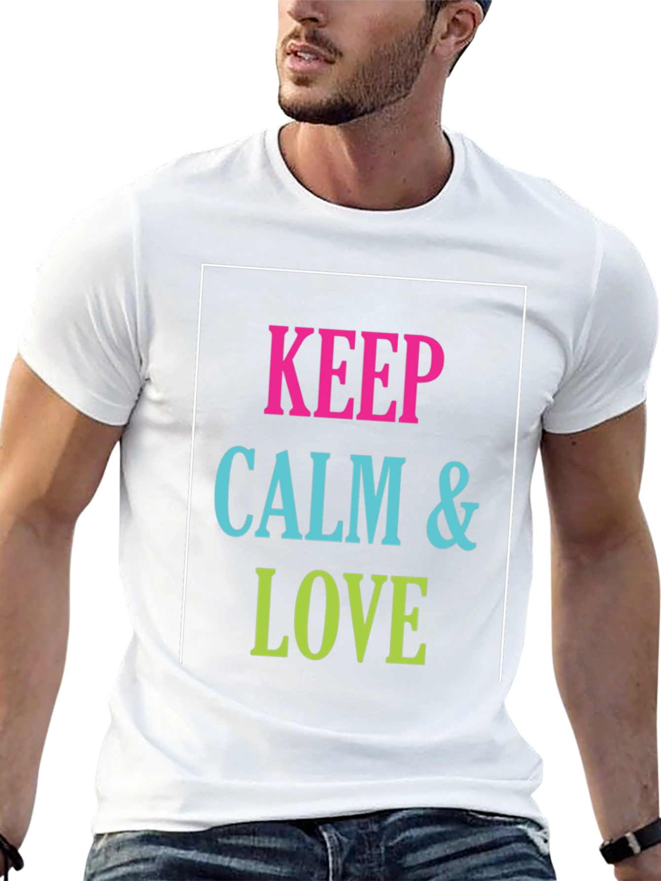 Keep Calm & Love Graphic T-Shirt