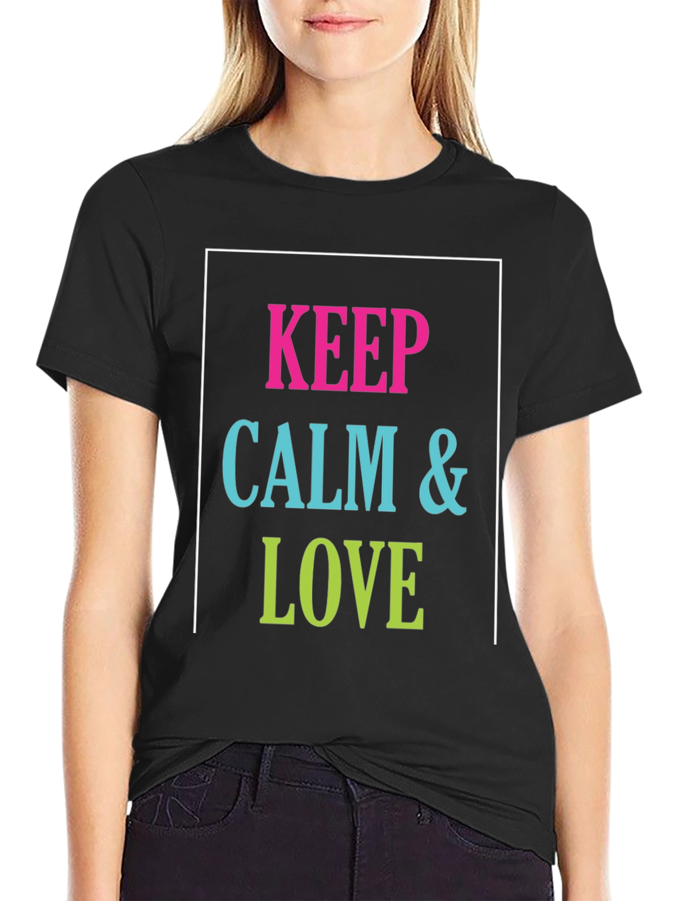 Keep Calm & Love Graphic T-Shirt