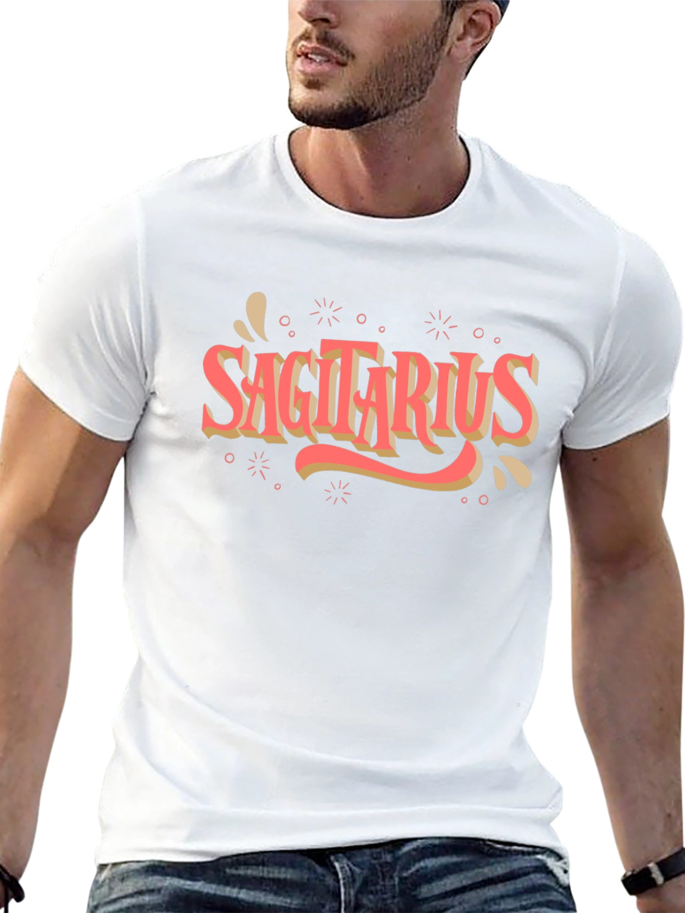 Sagittarius Zodiac Black T-Shirt