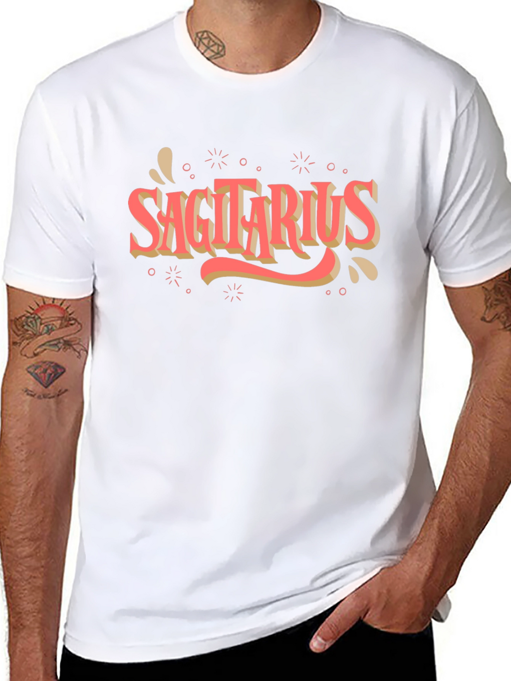 Sagittarius Zodiac Black T-Shirt