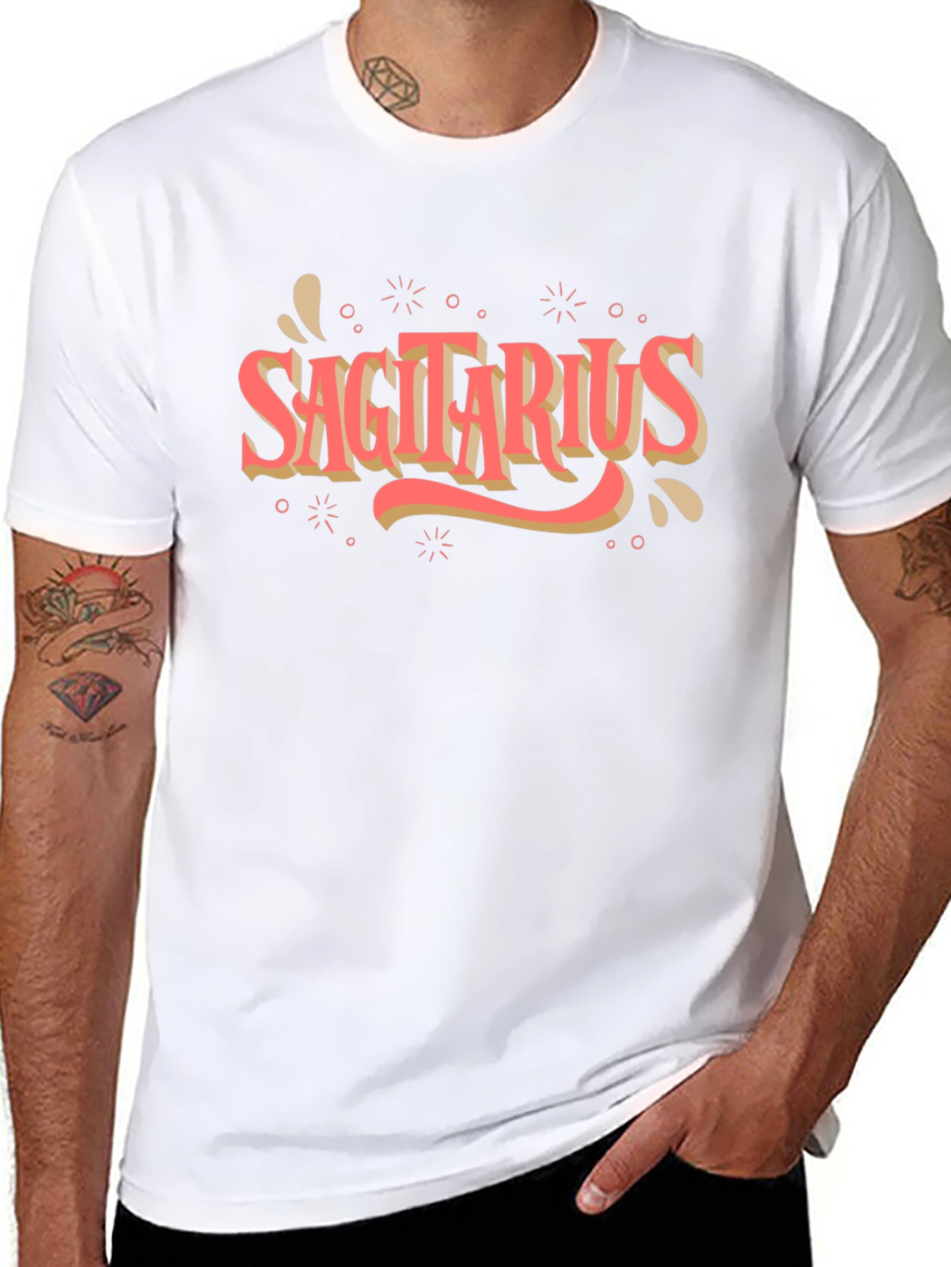 Sagittarius Zodiac Black T-Shirt