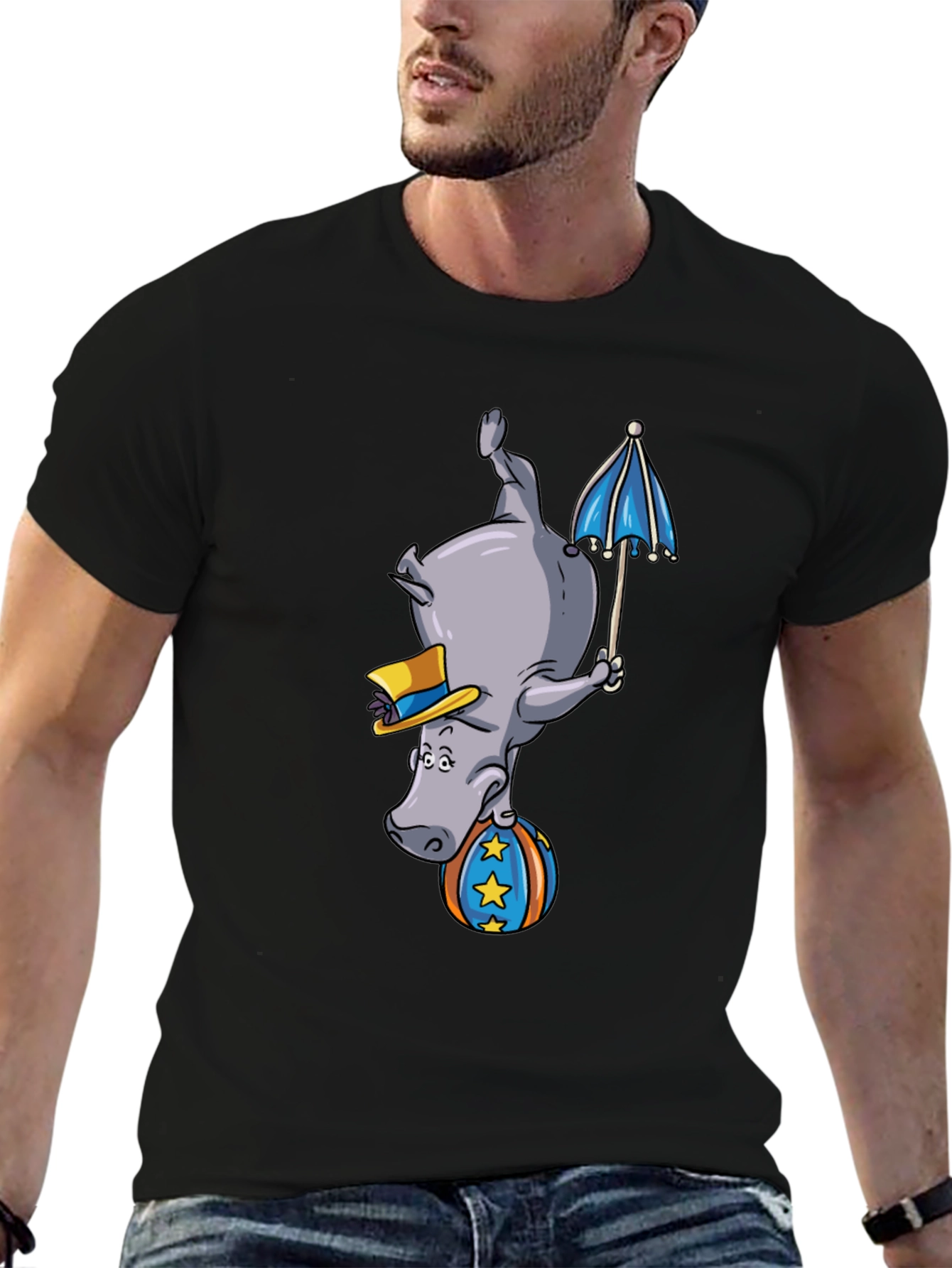 Upside-Down Hippo Circus T-Shirt