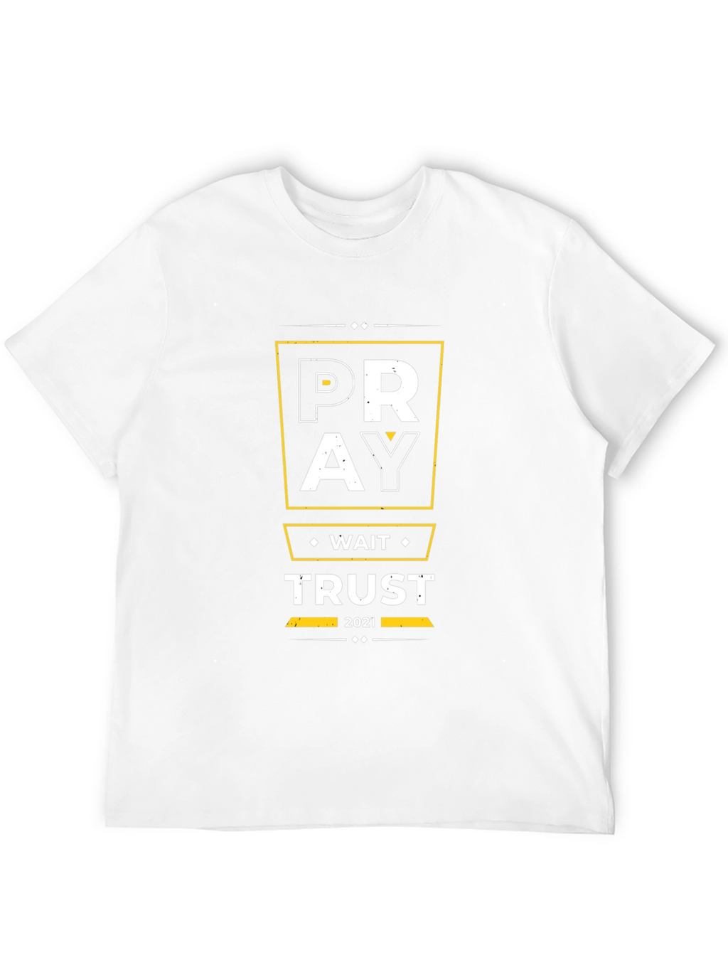 Pray Wait Trust Graphic Tee - Black Christian T-Shirt