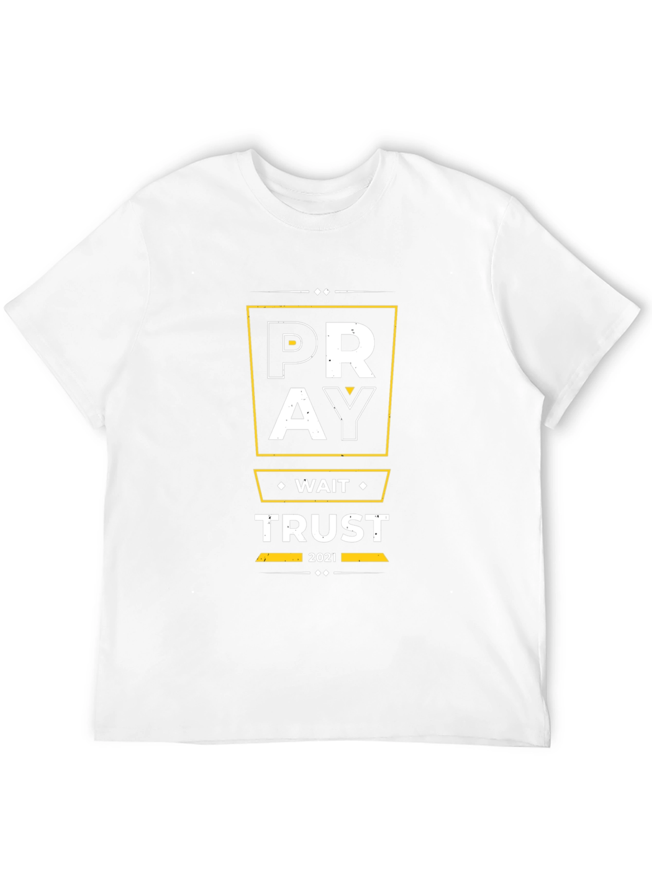 Pray Wait Trust Graphic Tee - Black Christian T-Shirt