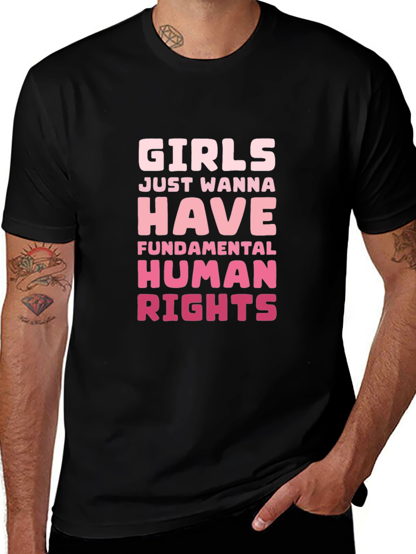 Girls Just Wanna Have Human Rights Graphic Tee