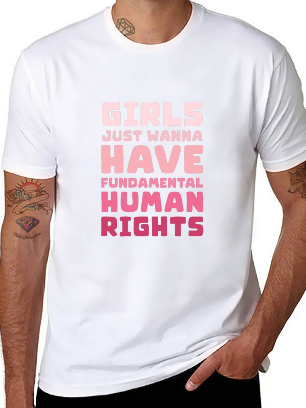 Girls Just Wanna Have Human Rights Graphic Tee