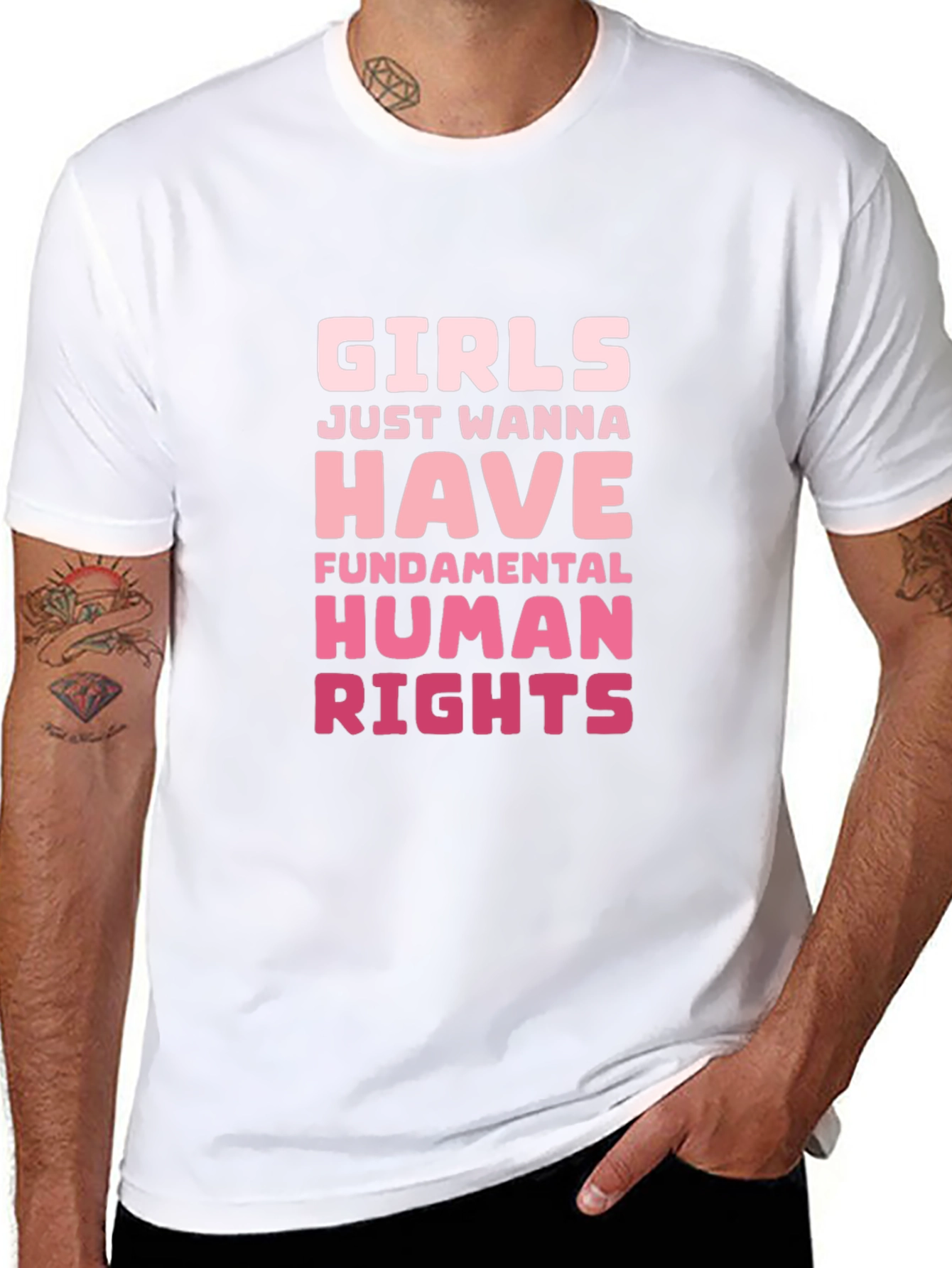 Girls Just Wanna Have Human Rights Graphic Tee