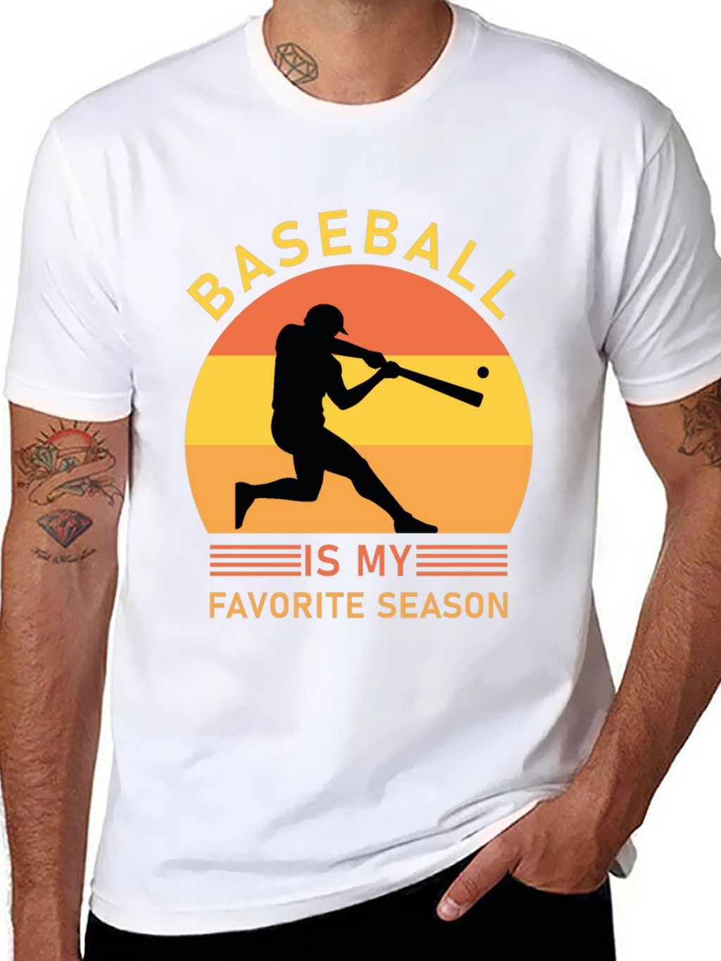 Baseball Is My Favorite Season Black Tee