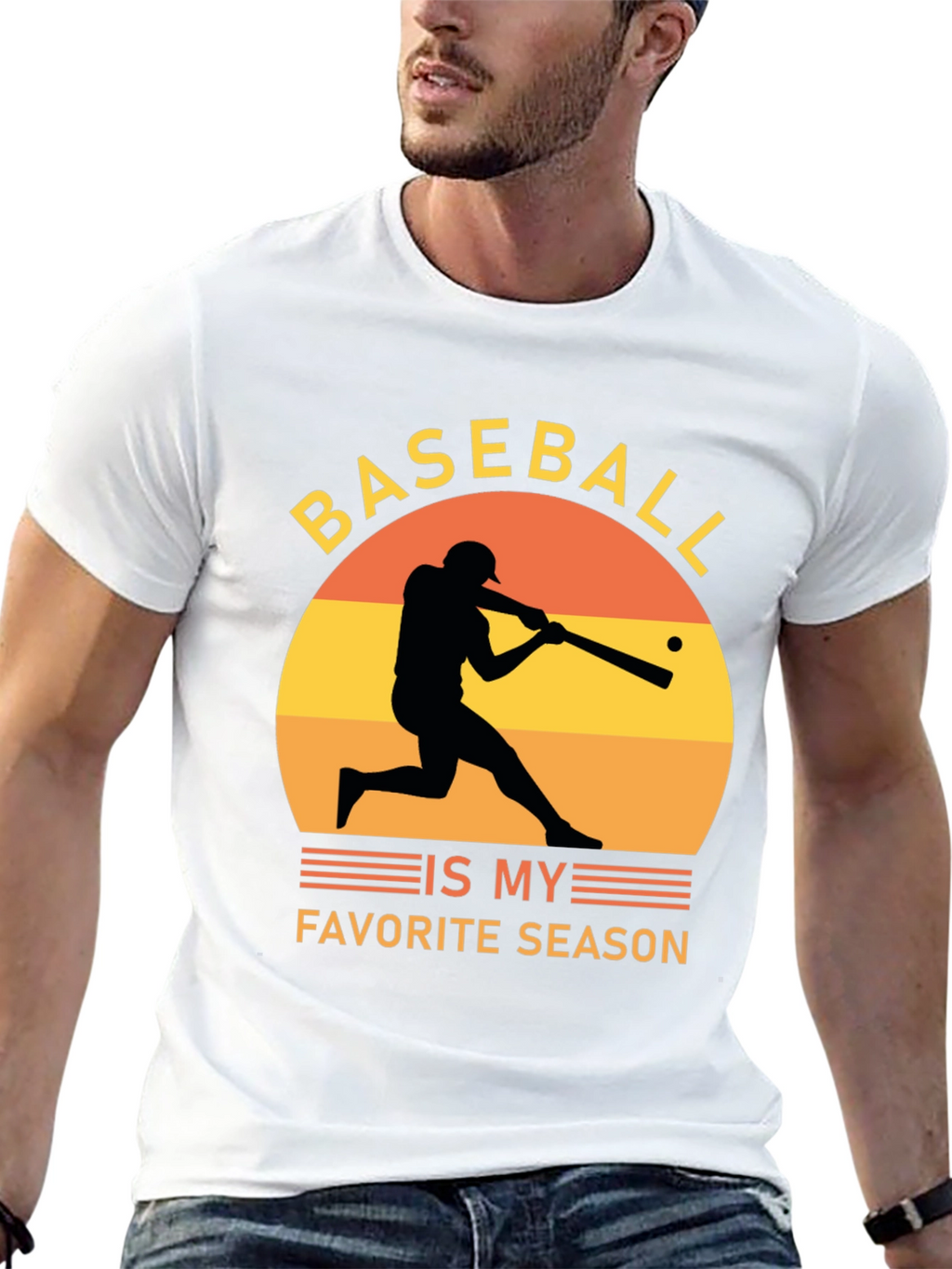 Baseball Is My Favorite Season Black Tee