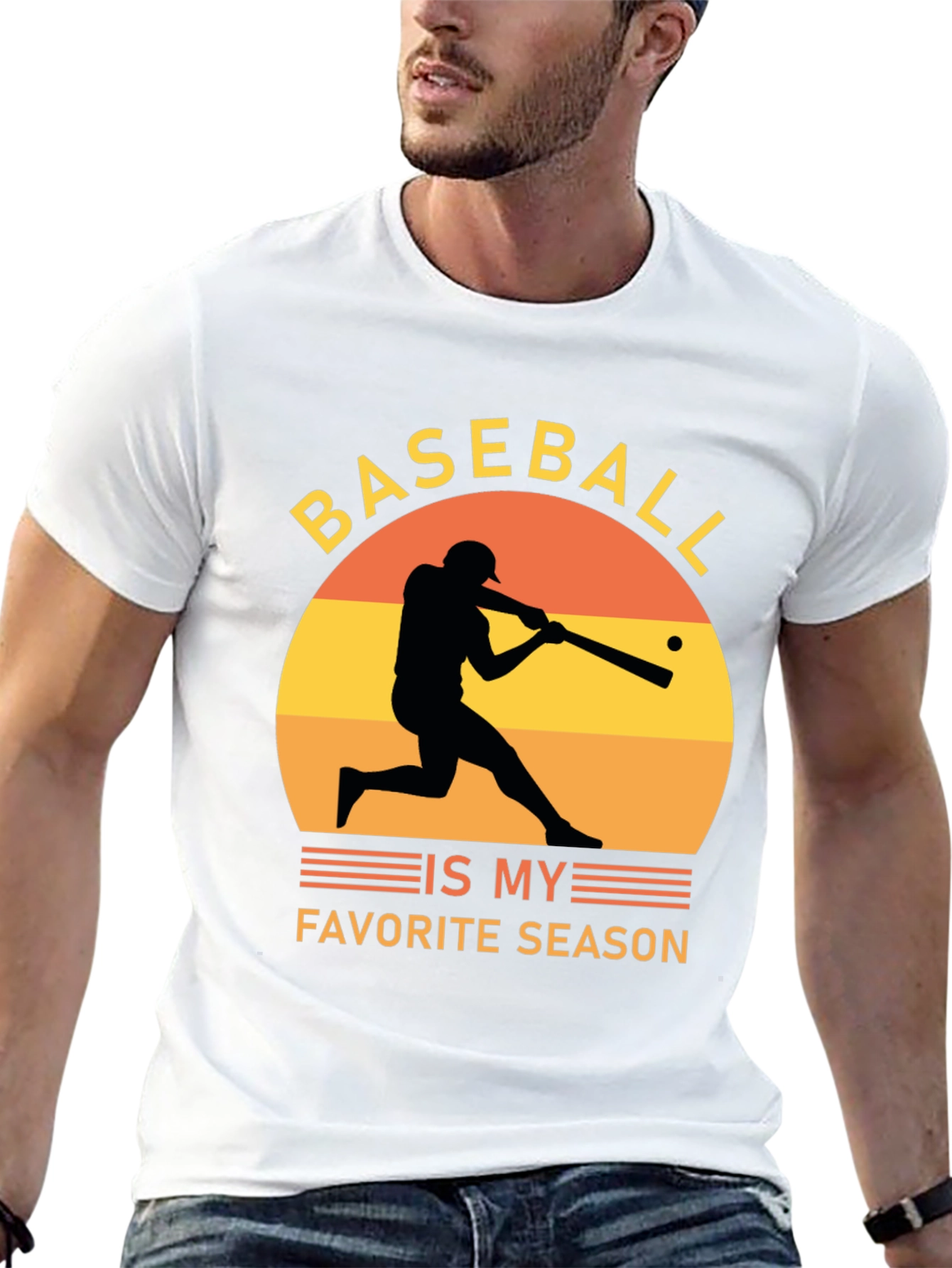 Baseball Is My Favorite Season Black Tee