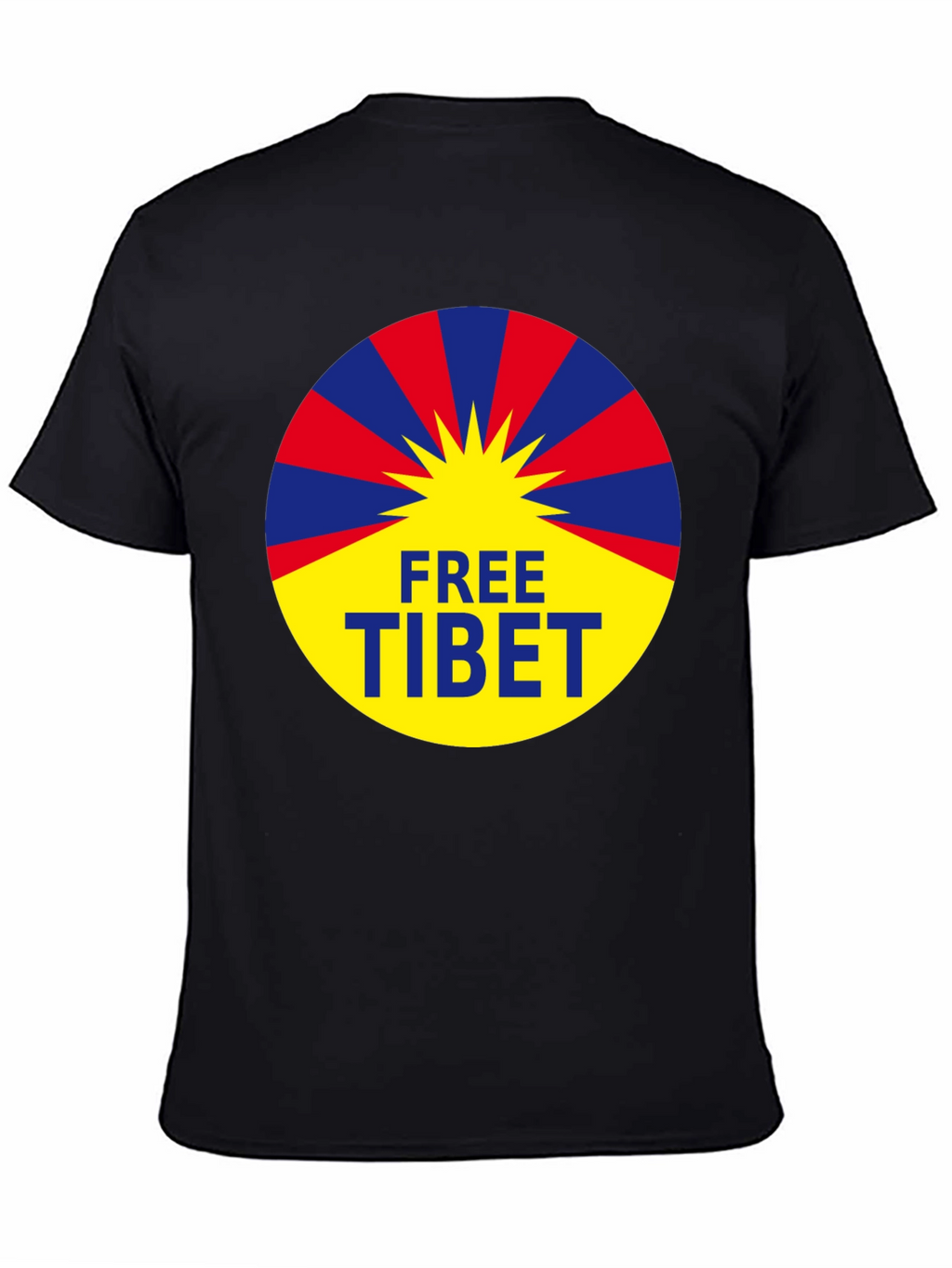 Free Tibet Graphic Tee - Black Activist T-Shirt