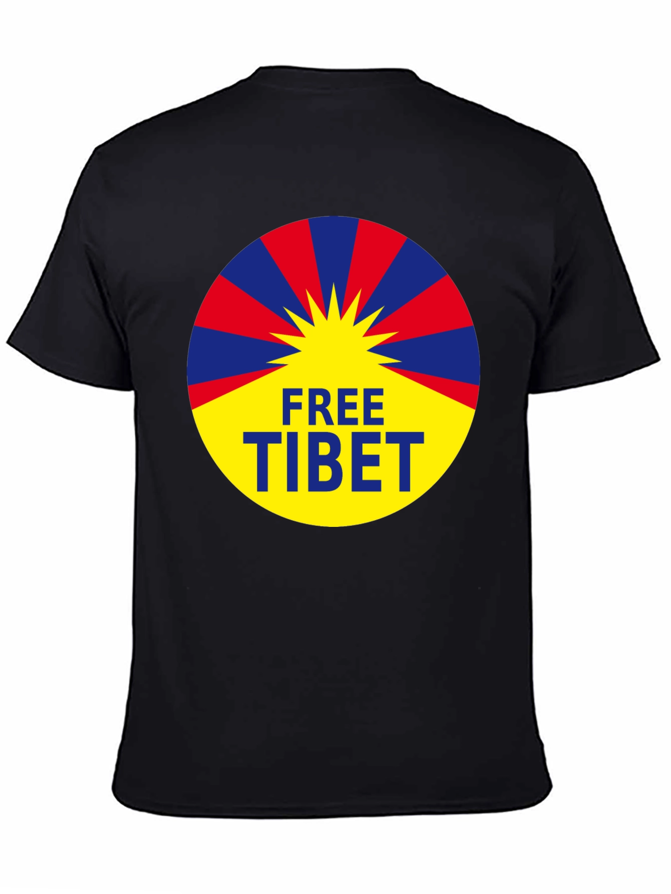 Free Tibet Graphic Tee - Black Activist T-Shirt