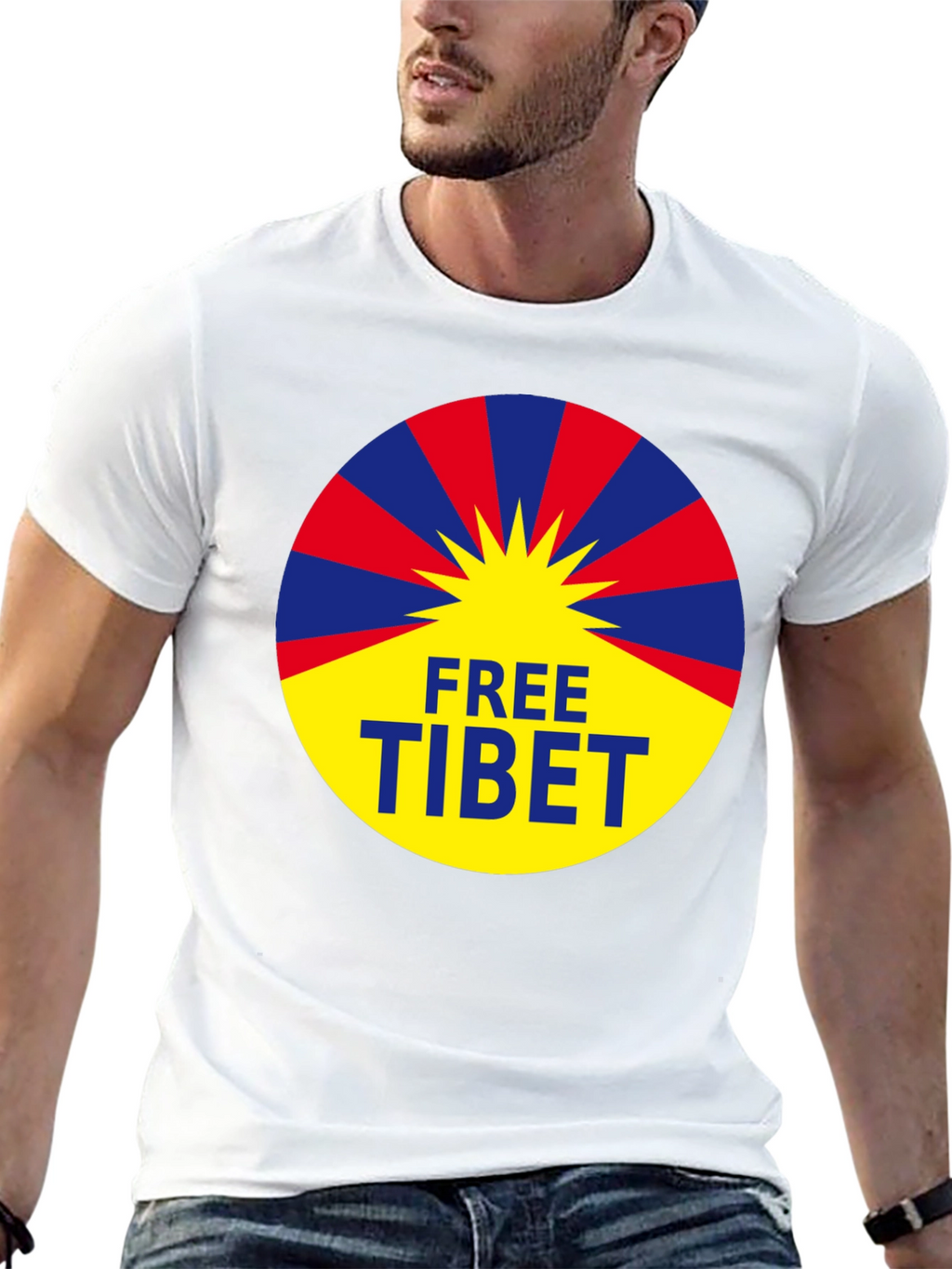 Free Tibet Graphic Tee - Black Activist T-Shirt