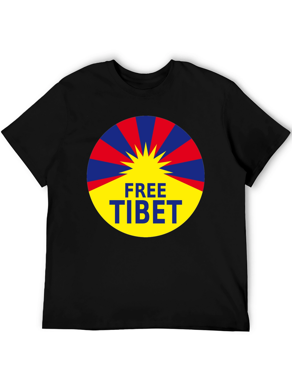 Free Tibet Graphic Tee - Black Activist T-Shirt