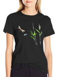 Dragonfly & Bamboo Graphic Tee