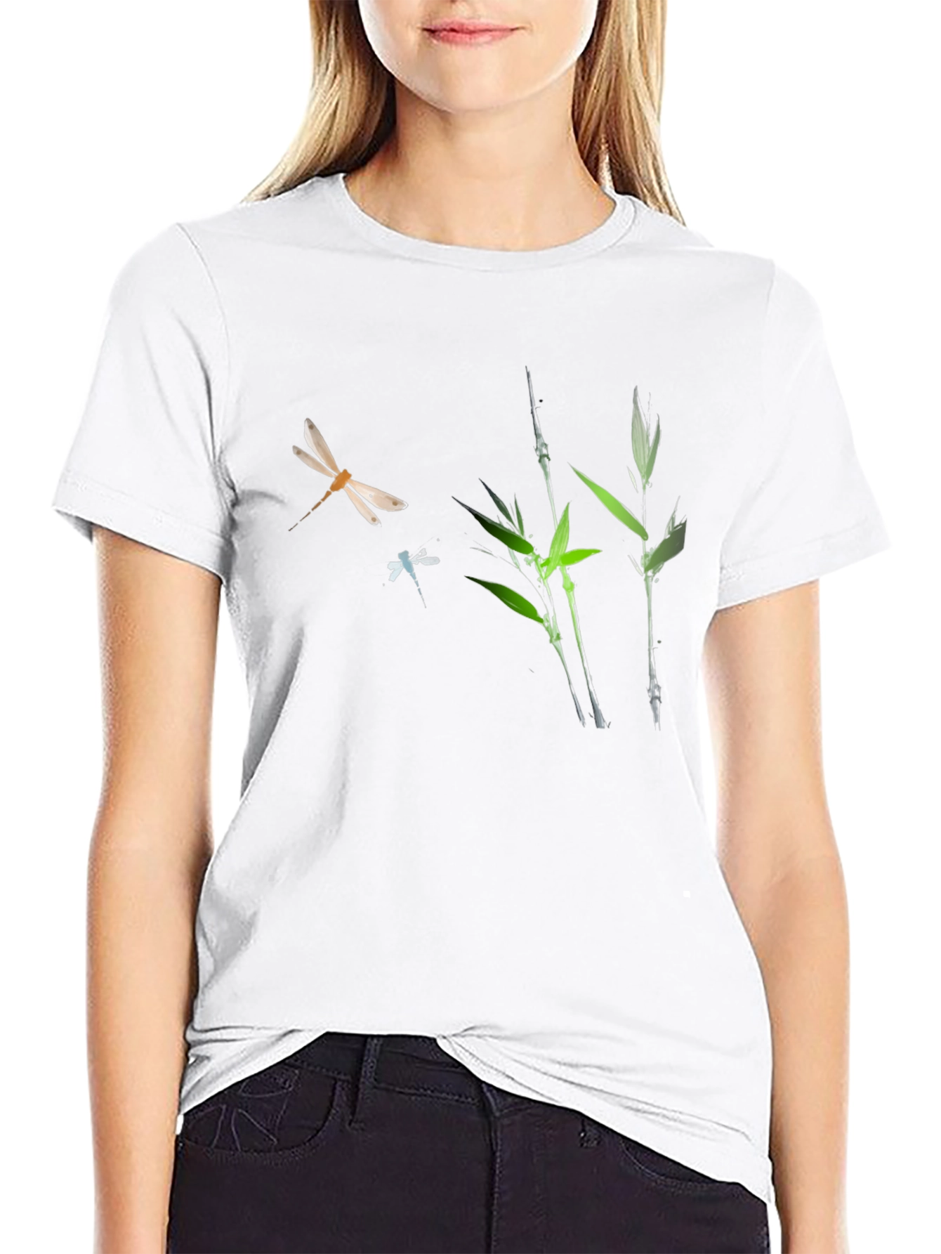 Dragonfly & Bamboo Graphic Tee