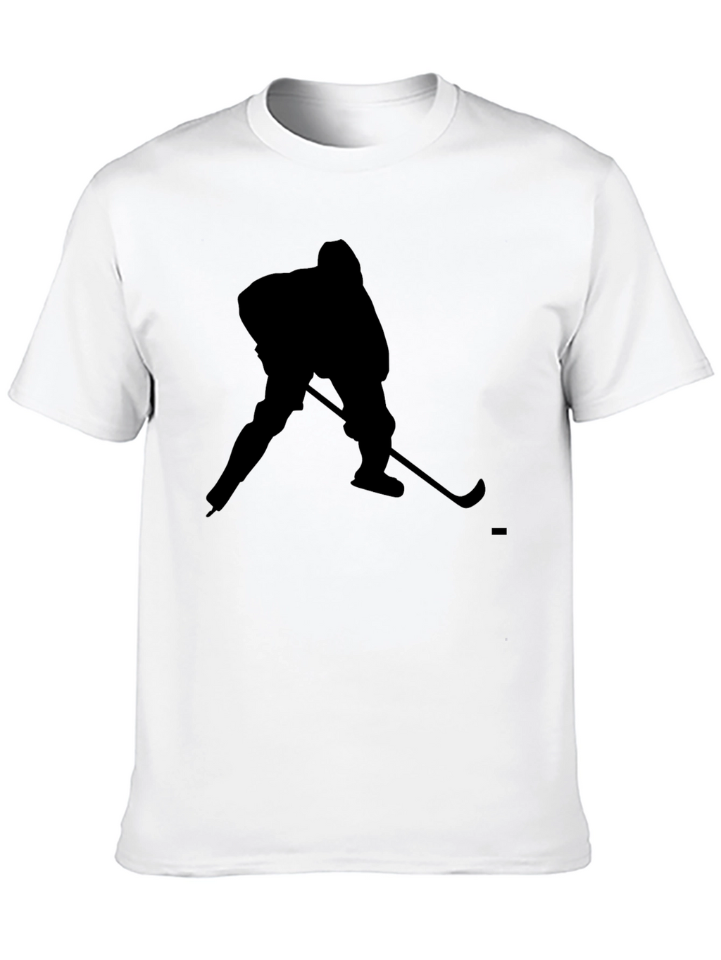 Hockey Player Silhouette Black T-Shirt