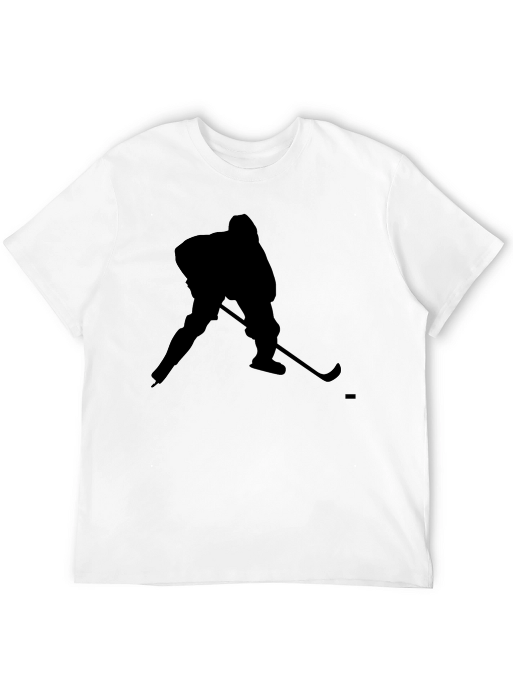 Hockey Player Silhouette Black T-Shirt