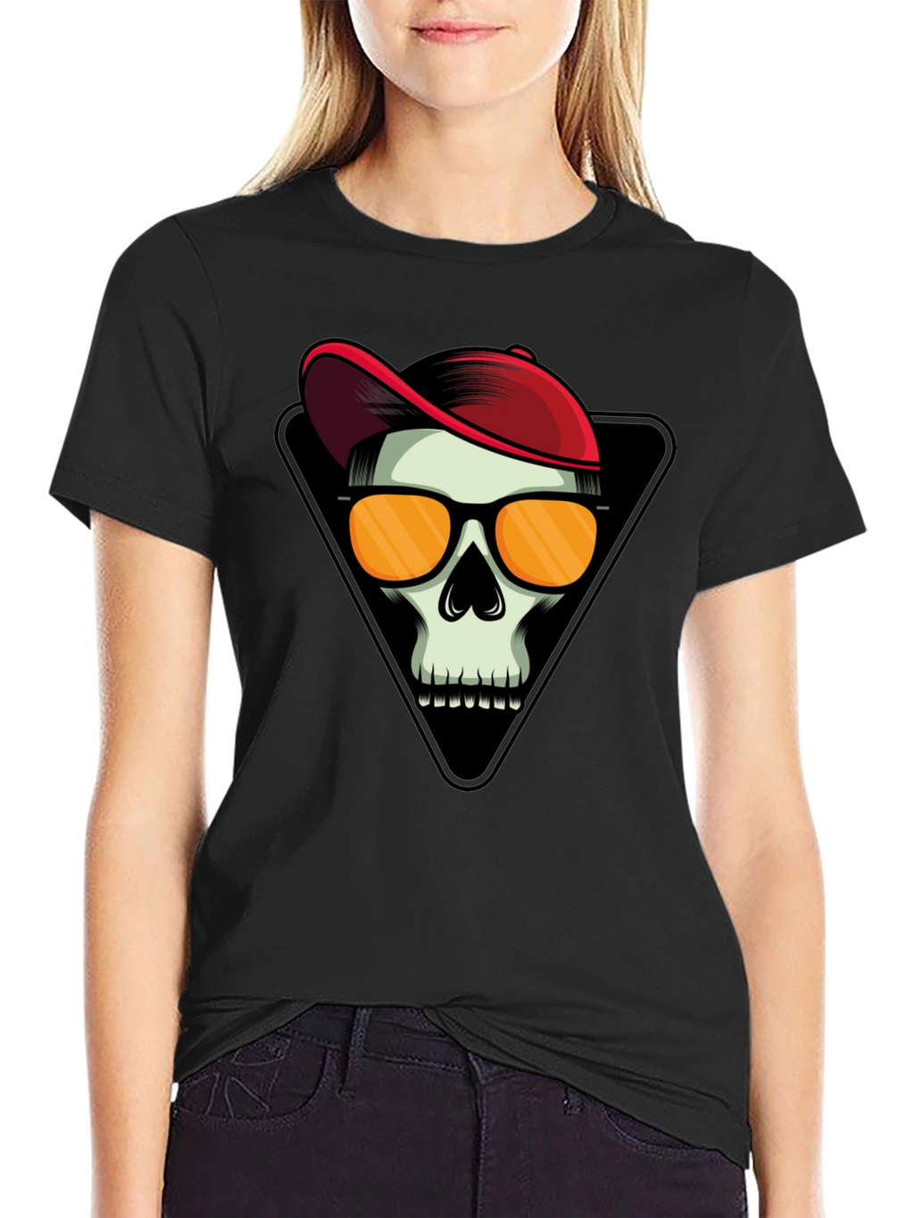 Skull with Cap Graphic T-Shirt