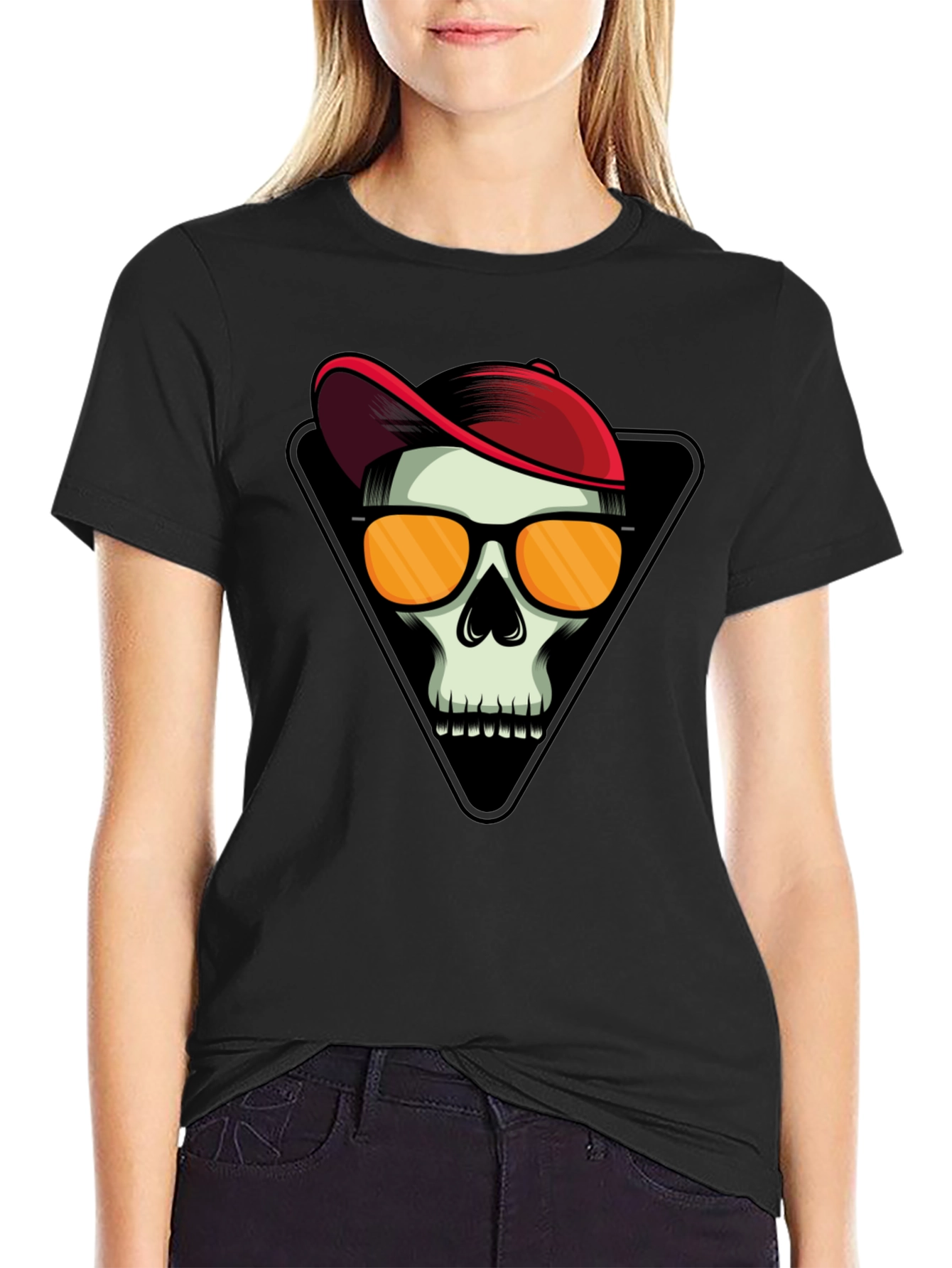 Skull with Cap Graphic T-Shirt
