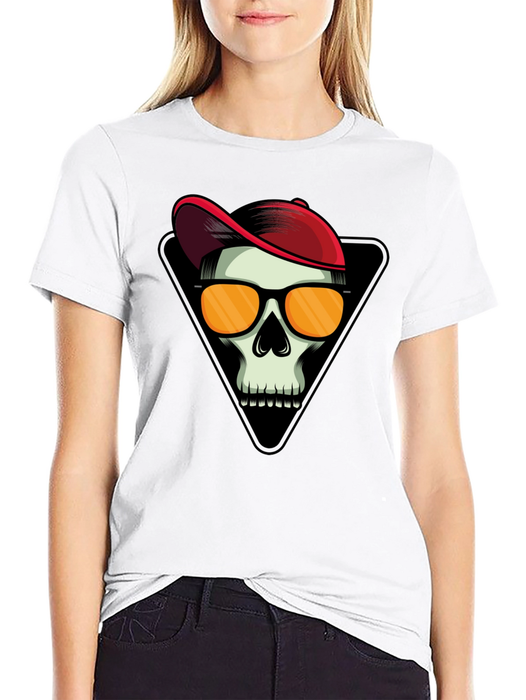 Skull with Cap Graphic T-Shirt