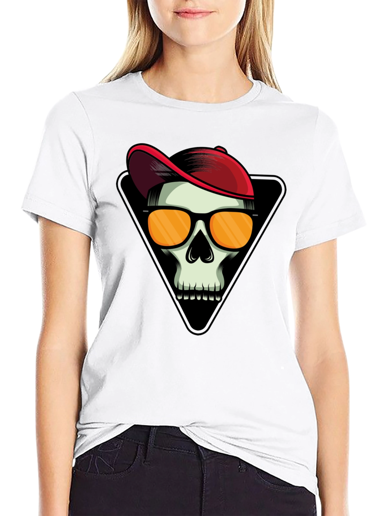 Skull with Cap Graphic T-Shirt
