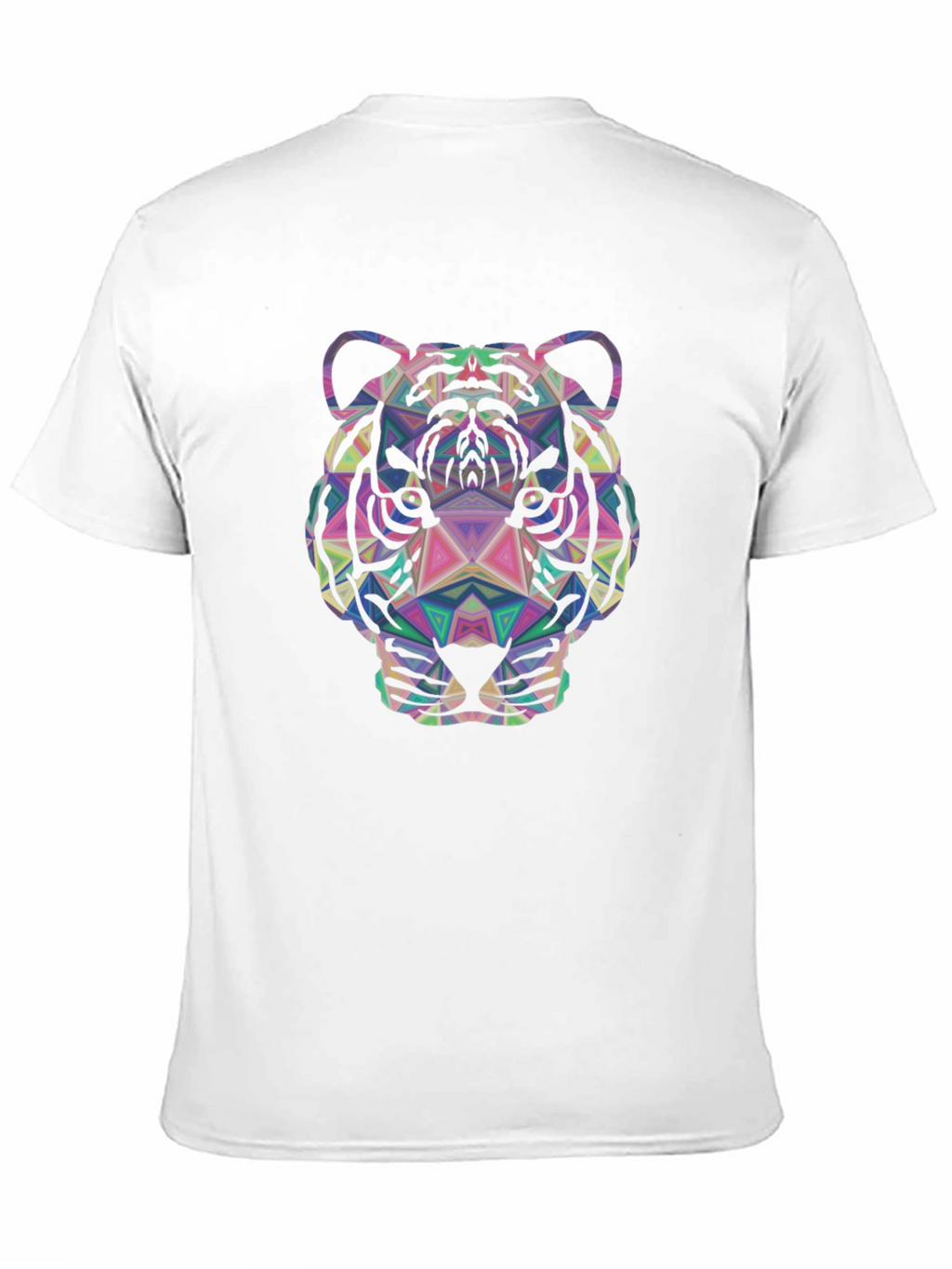 Geometric Tiger Graphic Tee - Stylish Mens Black T-Shirt