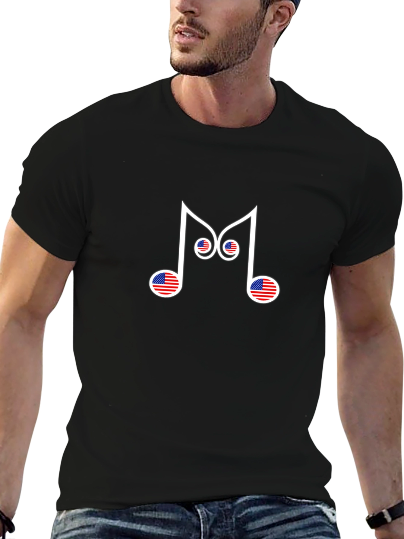 Patriotic Music Note T-Shirt